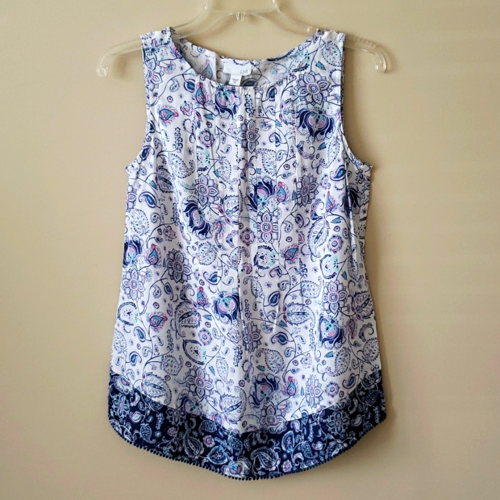 J Jill, tunic top, blue print, size xs